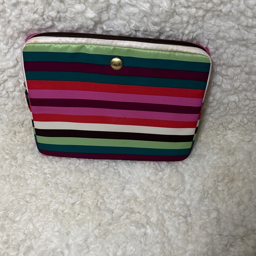 Coach legacy laptop Colorful Striped bag